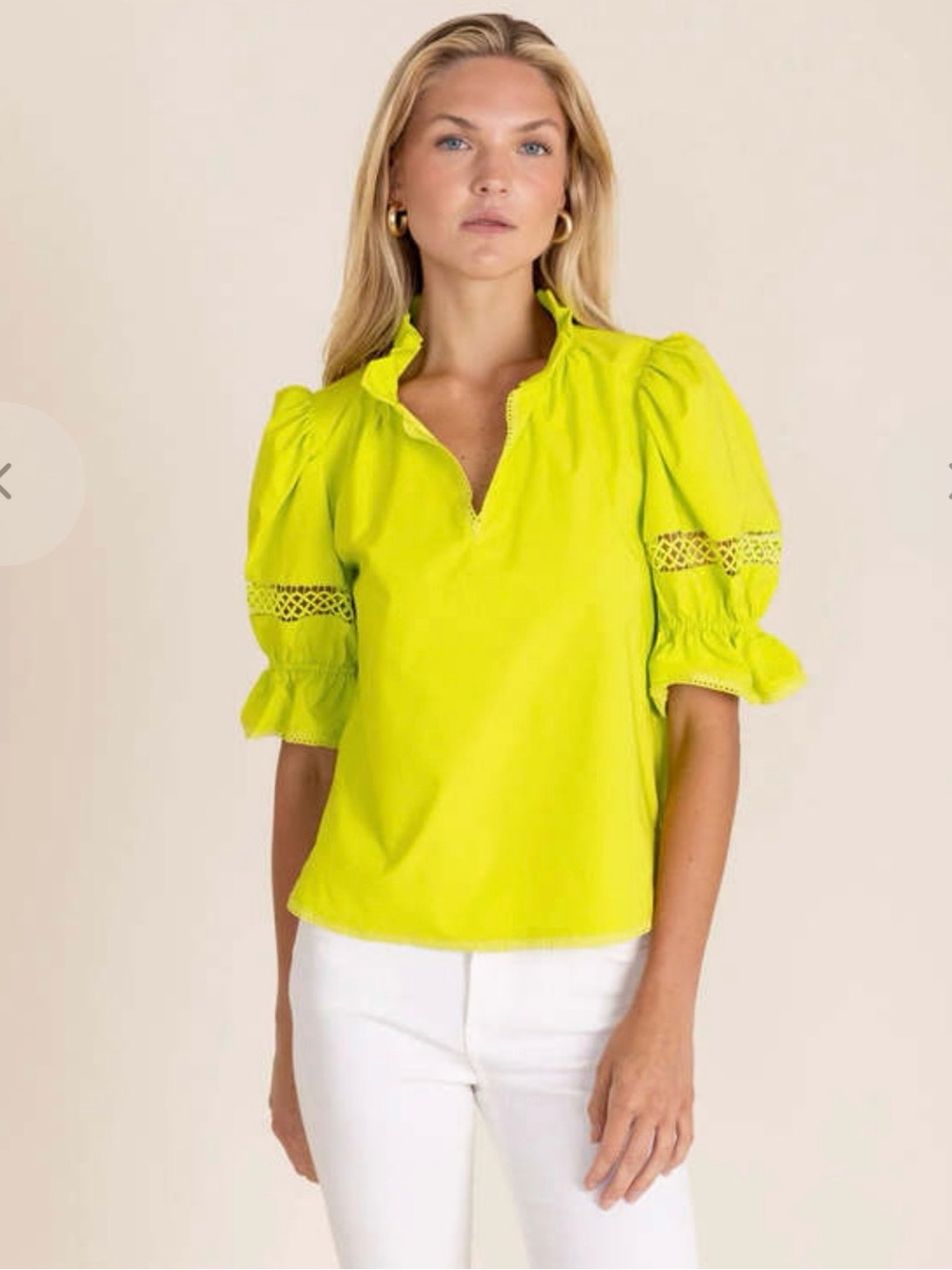 Alden Adair NWT Women Lottie Top Size S Citrus Yellow Festival Office Vacation
